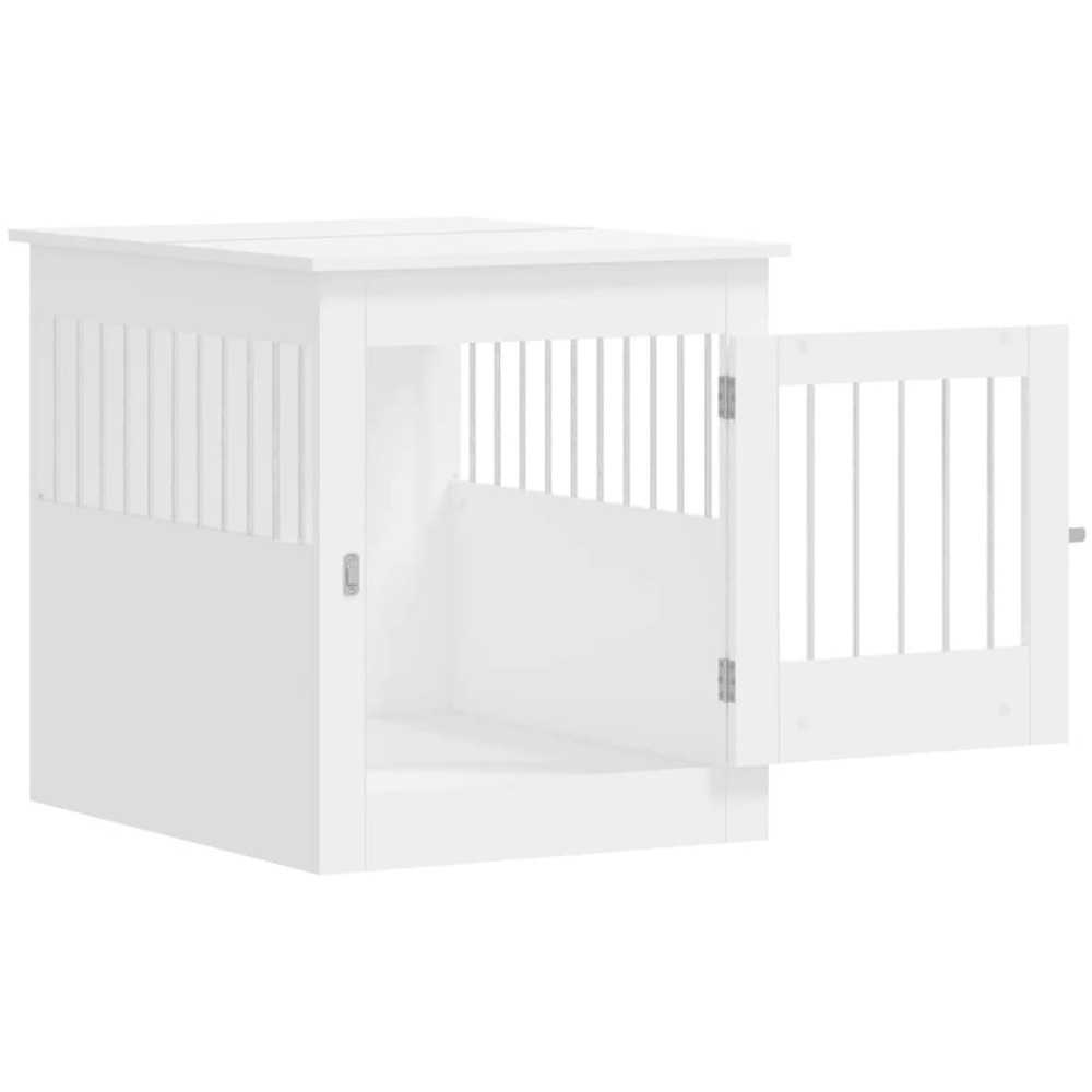 vidaXL White Engineered Wood Dog Crate Furniture 71 x 64.5 x 80cm Image 6
