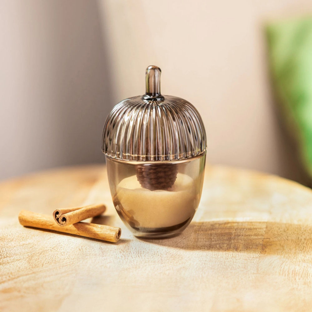 Garden Mile Brown Acorn Decorative Candle Image 4