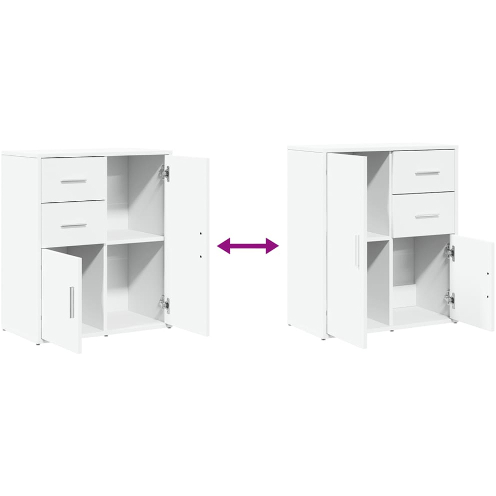vidaXL 2 Door 2 Drawer White Sideboard 2 Piece Image 7