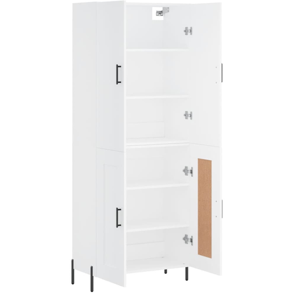 vidaXL 4 Door White Highboard Image 4