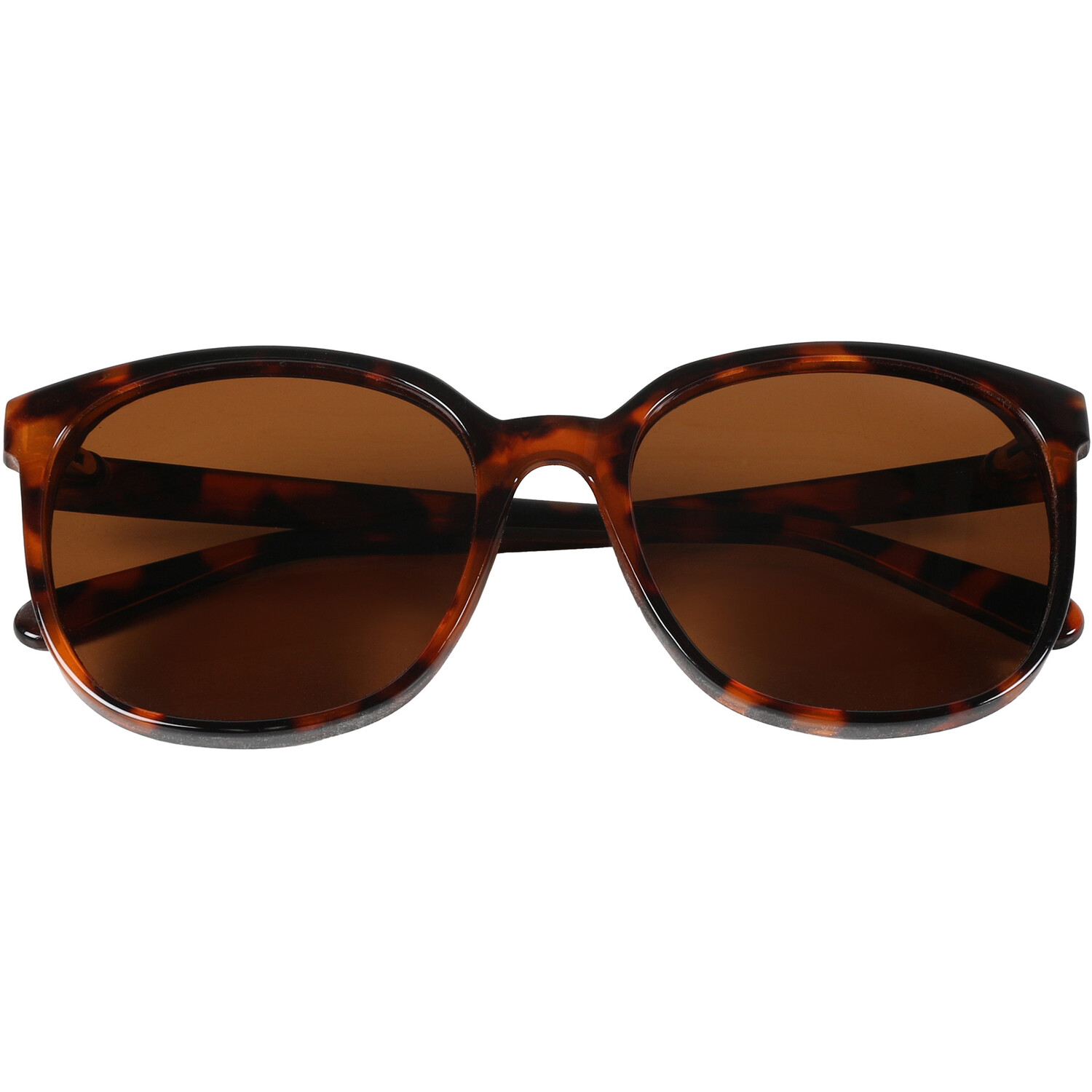 Retro Half Frame Polarized Sunglasses - Tortoiseshell Image 1