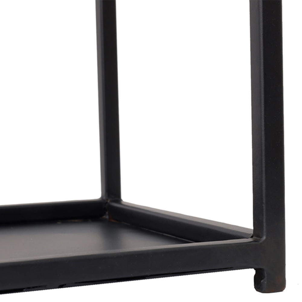 Charles Bentley Black Rectangular Log Holder Image 3