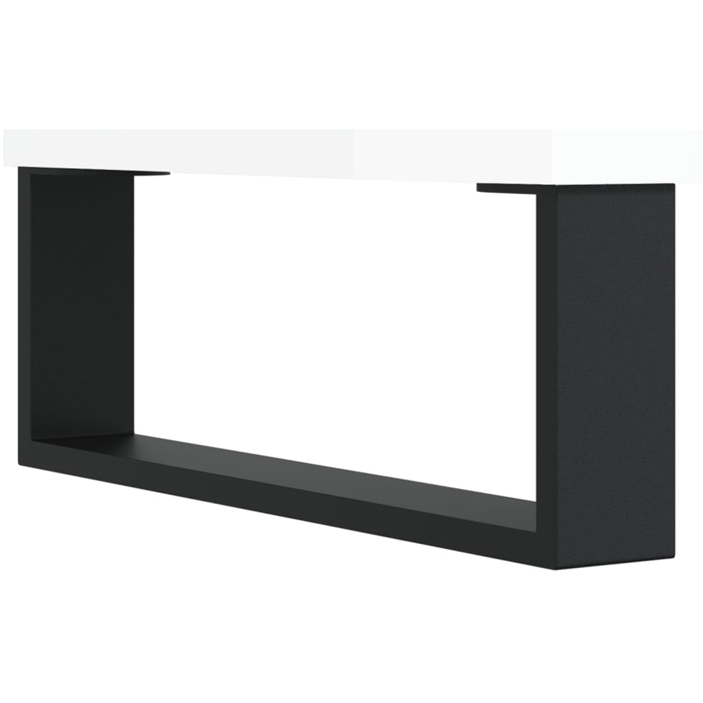 vidaXL 3 Drawer High Gloss White TV Cabinet Image 9