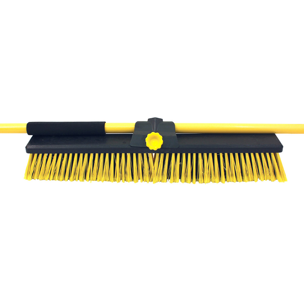 Charles Bentley Yellow Bulldozer Yard Broom Sweeper 24 inch Image 3