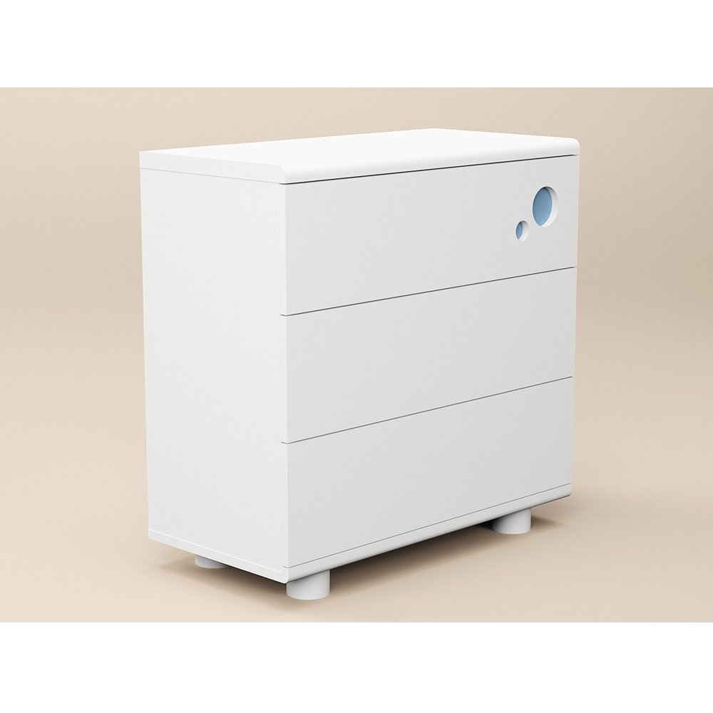 Flair Livana 3 Drawer White Chest of Drawers Image 3