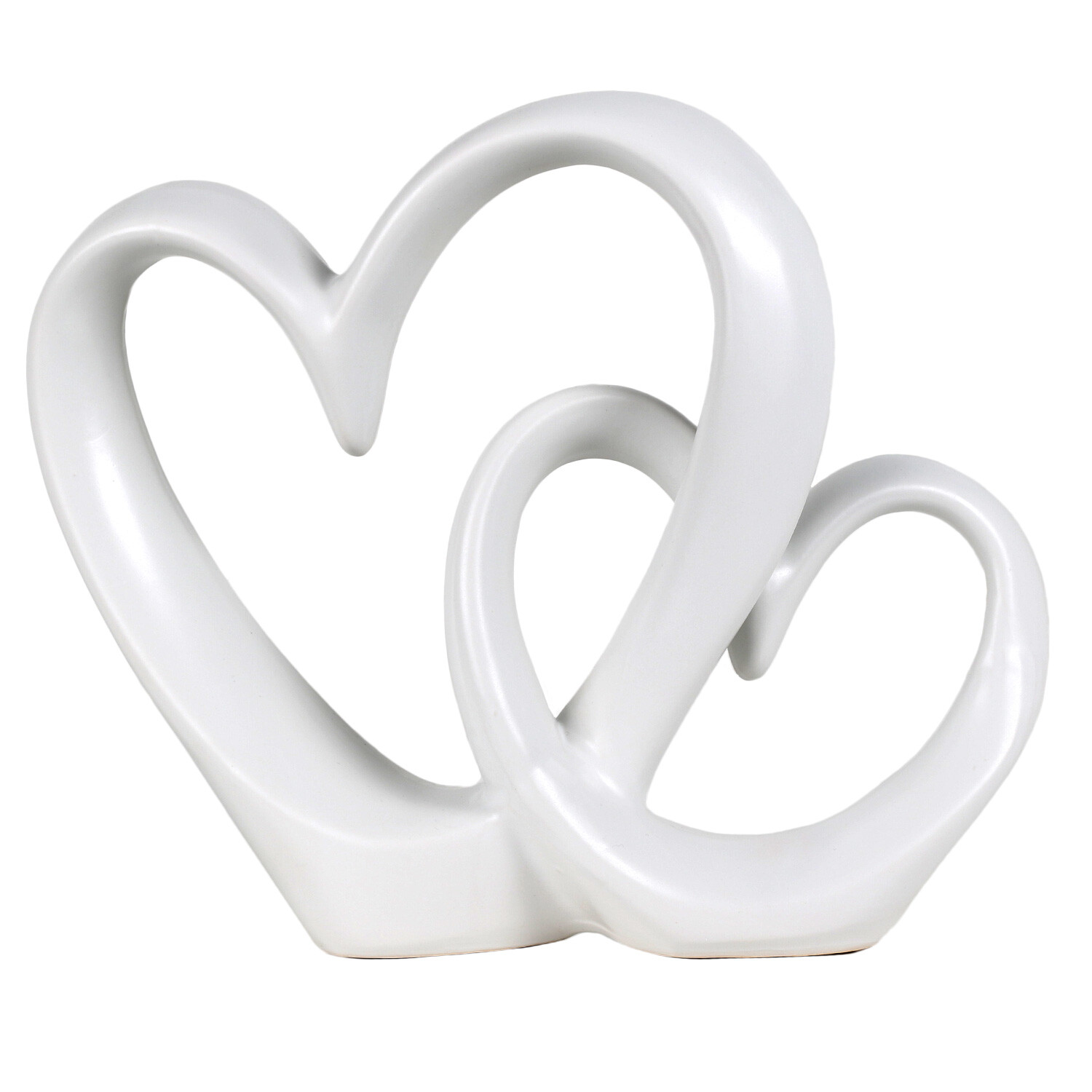 Single Black or White Double Heart Ornament in Assorted styles Image 4