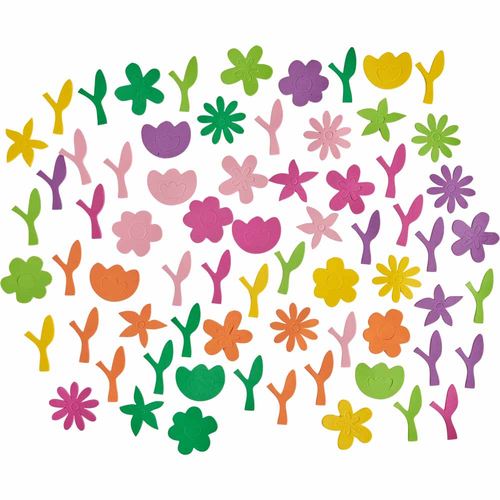 Wilko Foam Flower Stickers Image 2