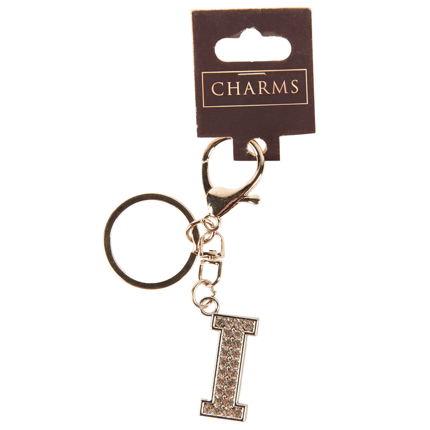 Letter Charm Keyring Silver I Image