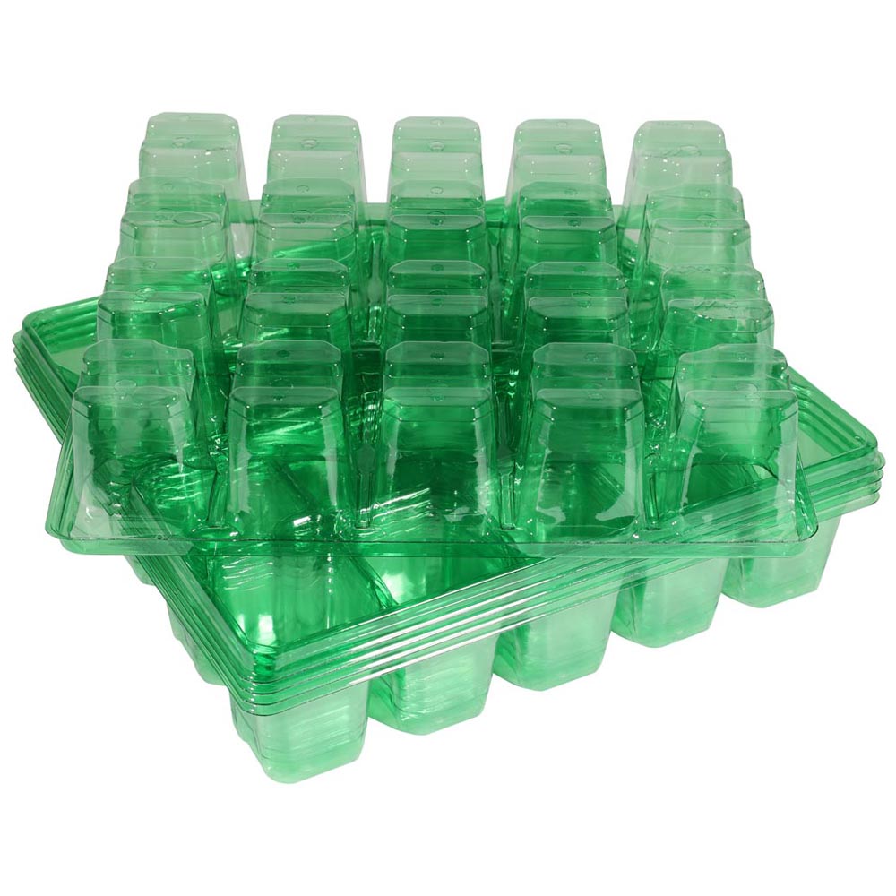 Wilko Green PET Seed Tray 2 x 10 Inserts 5 Pack Image 3
