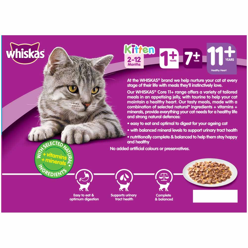Whiskas 11+ Super Senior Cat Food Pouches Fish Selection in Jelly 12 x 100g Image 5