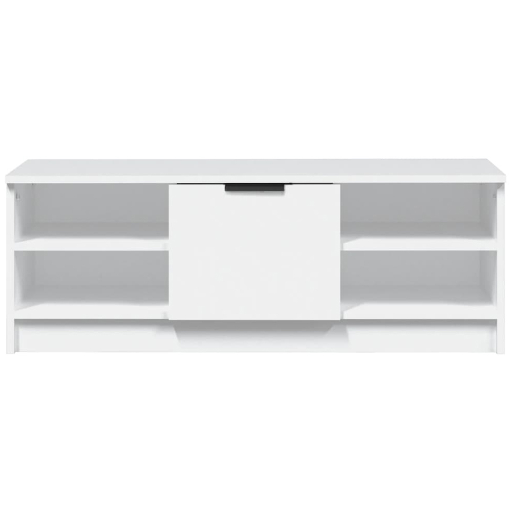 vidaXL Single Door 4 Shelf White TV Cabinet Image 6