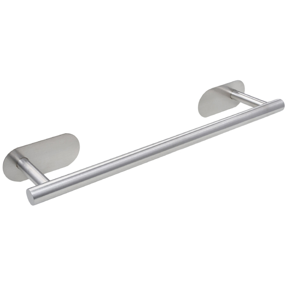 Living and Home 5-Piece Silver Wall-Mounted Stainless Steel Bathroom Hardware Set with 3 Hooks Image 2