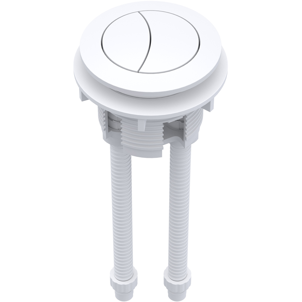 nuie Matt White Cistern Push Button Image 1