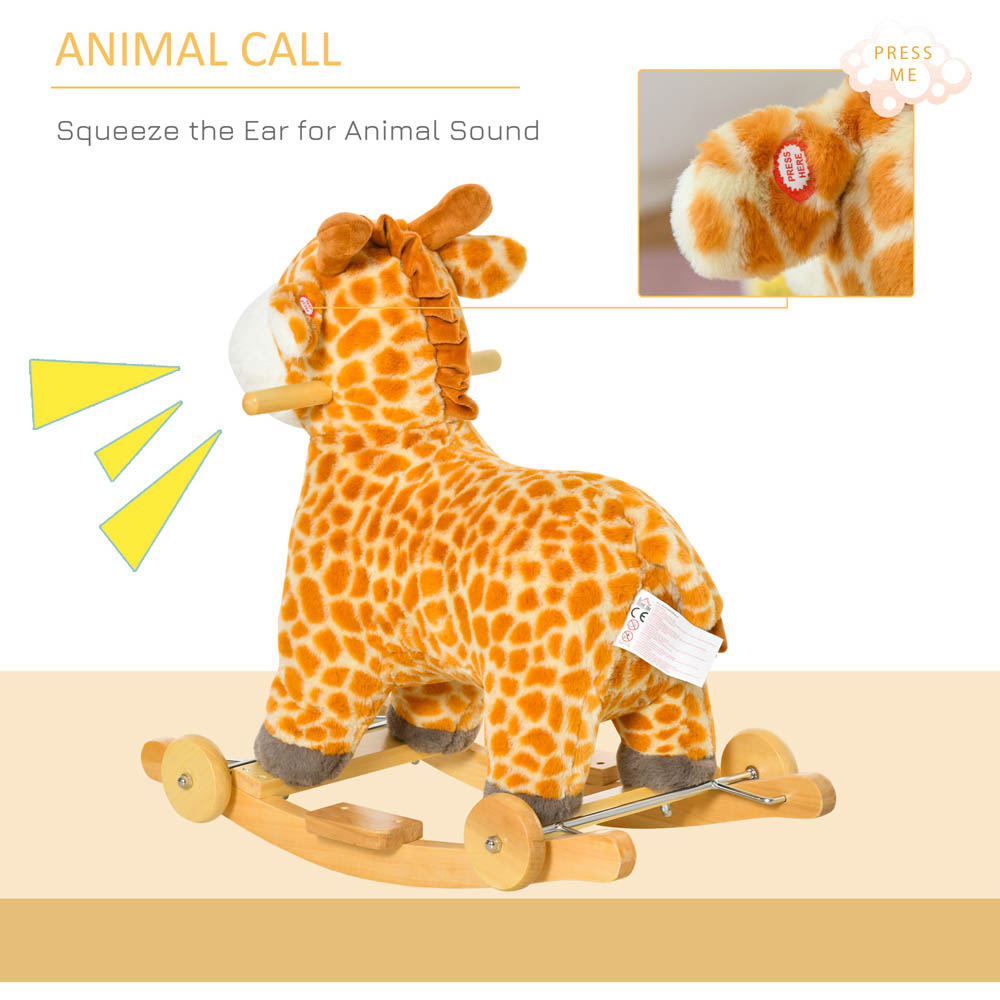 Tommy Toys Rocking Giraffe Toddler Ride On Yellow Image 4