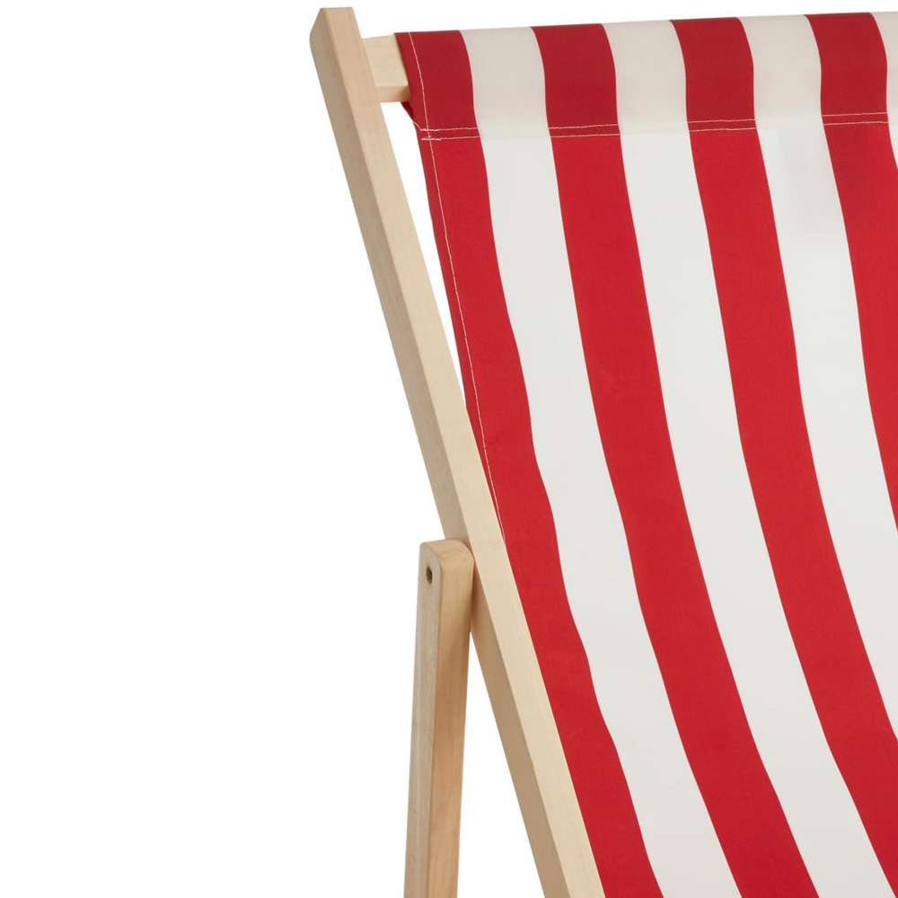 Interiors by Premier Beauport Red and White Deck Chair Image 6