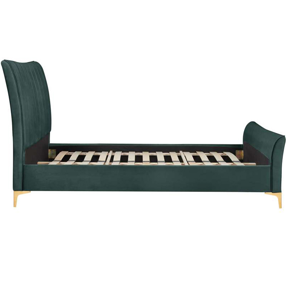 Clover King Size Green Velvet Bed Image 2