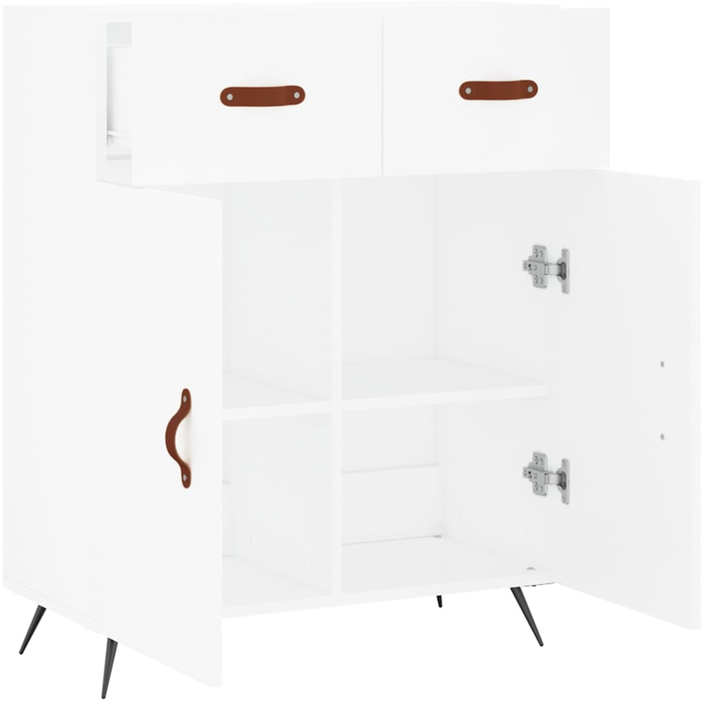 vidaXL 2 Door 2 Drawer White Sideboard Image 5