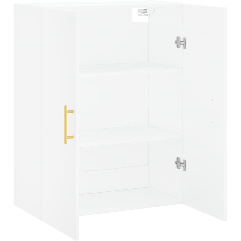 vidaXL 2 Door White Wall Mounted Slim Storage Cabinet Image 4