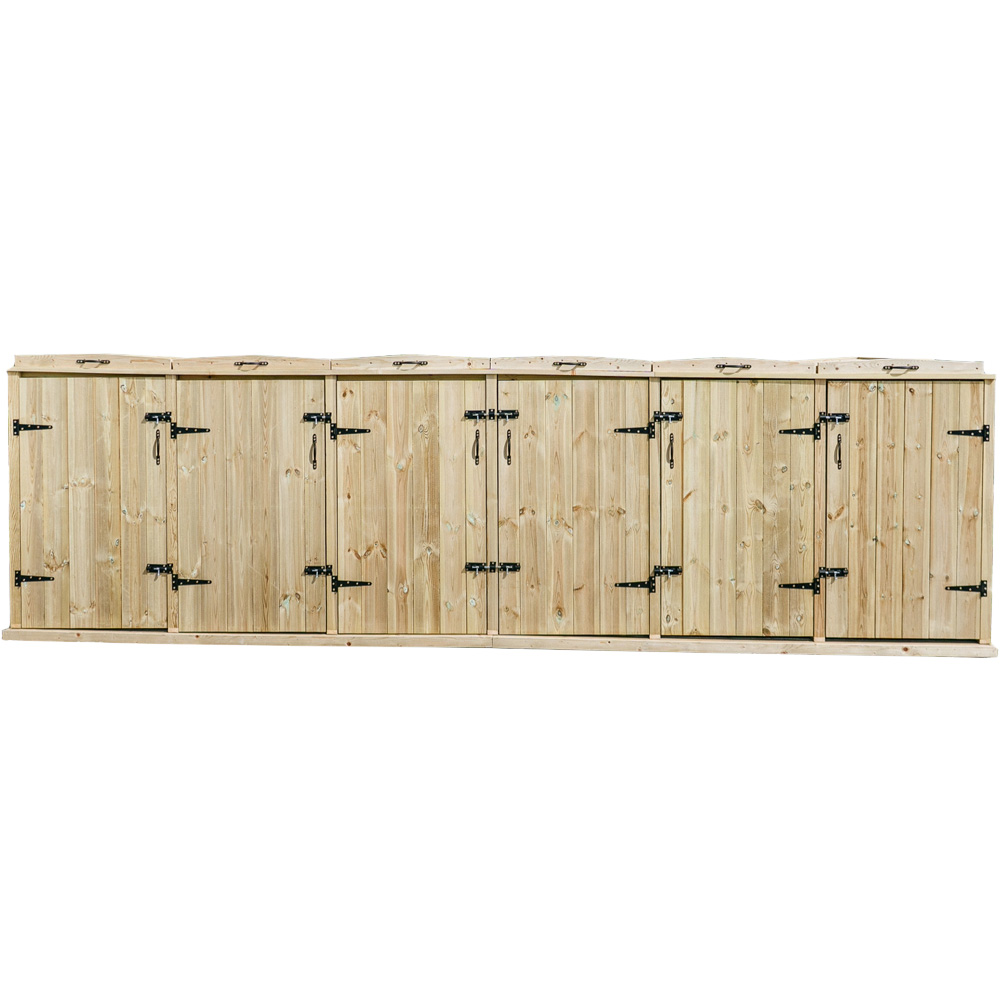 The Garden Village Chatburn 360L Sextet Wheelie Bin Storage Image 3