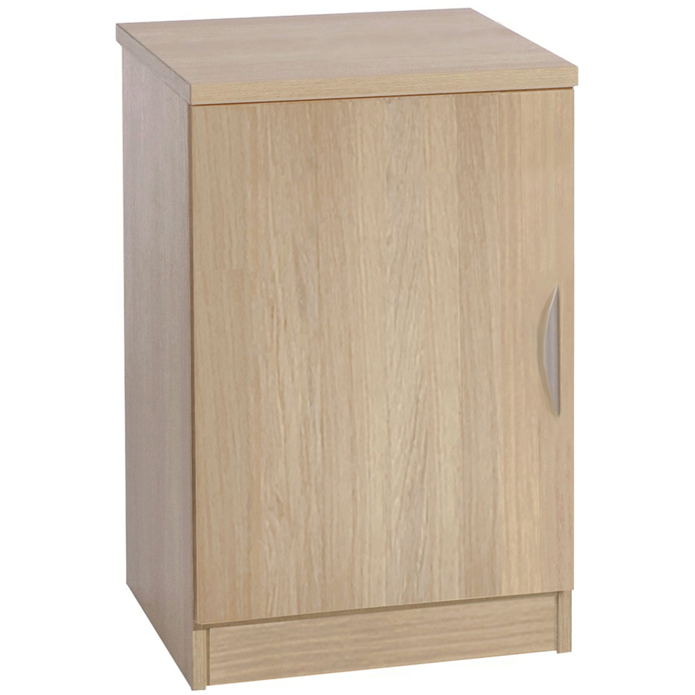 R White Cabinets Single Door Brown Desk Height Cupboard Image 2