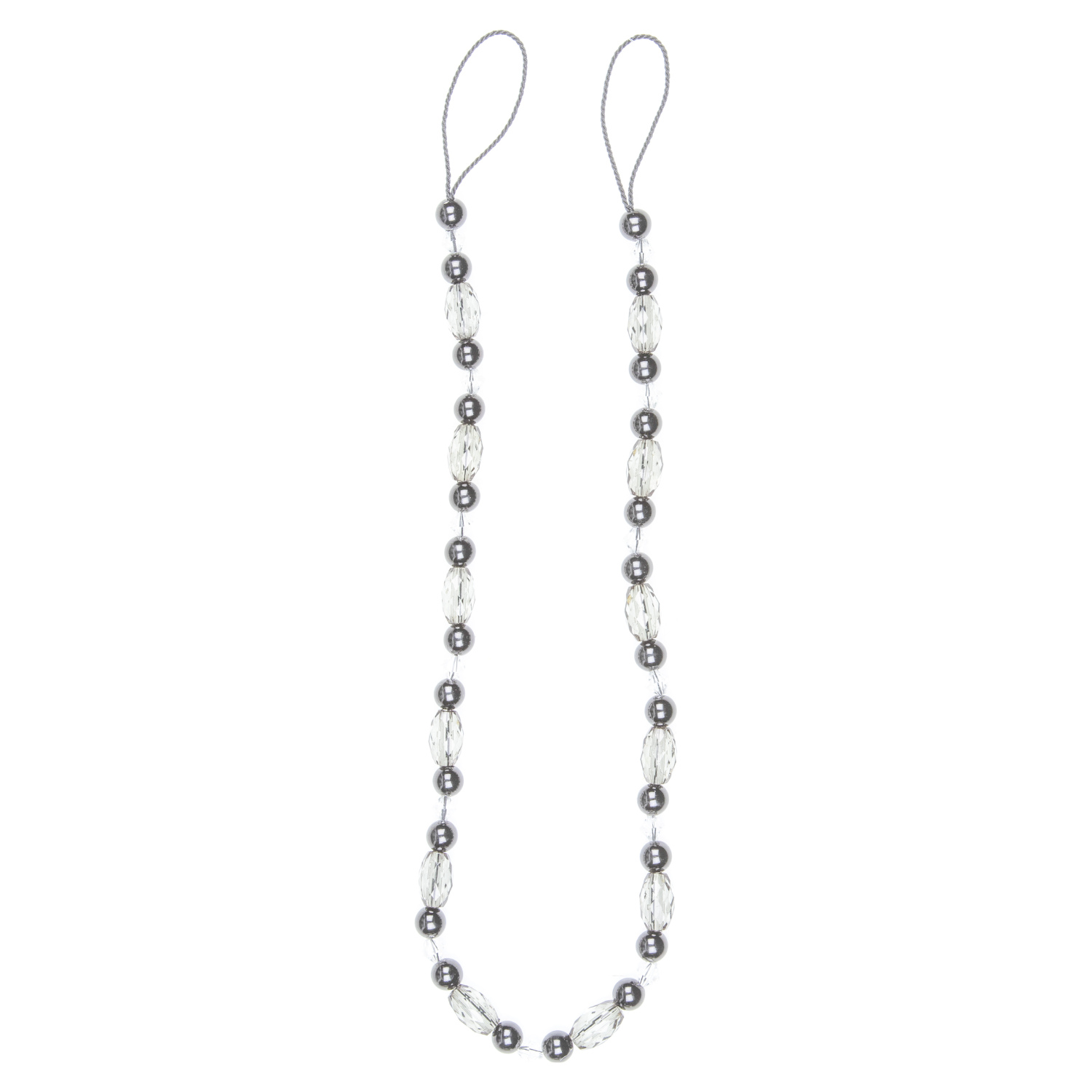 Alicante Beaded Tieback - Soft Grey Image