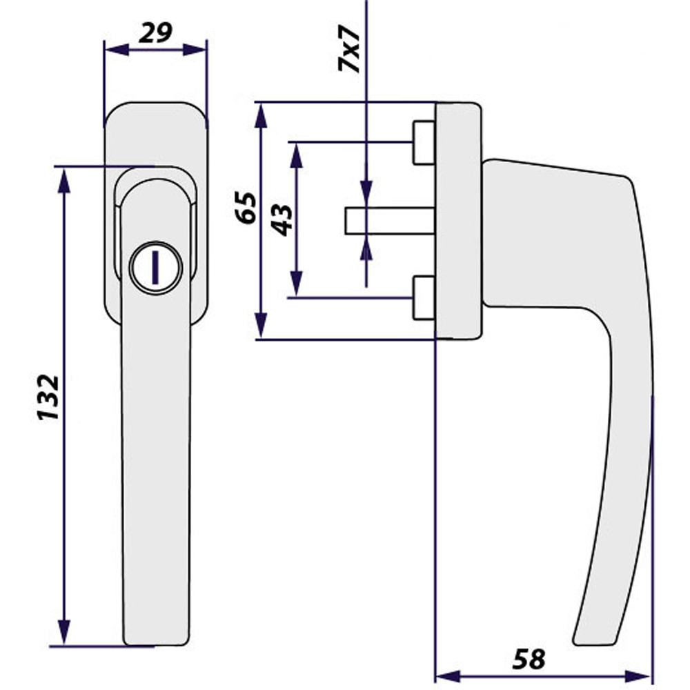 tectake White Lockable Window Handle 4 Pack Image 5