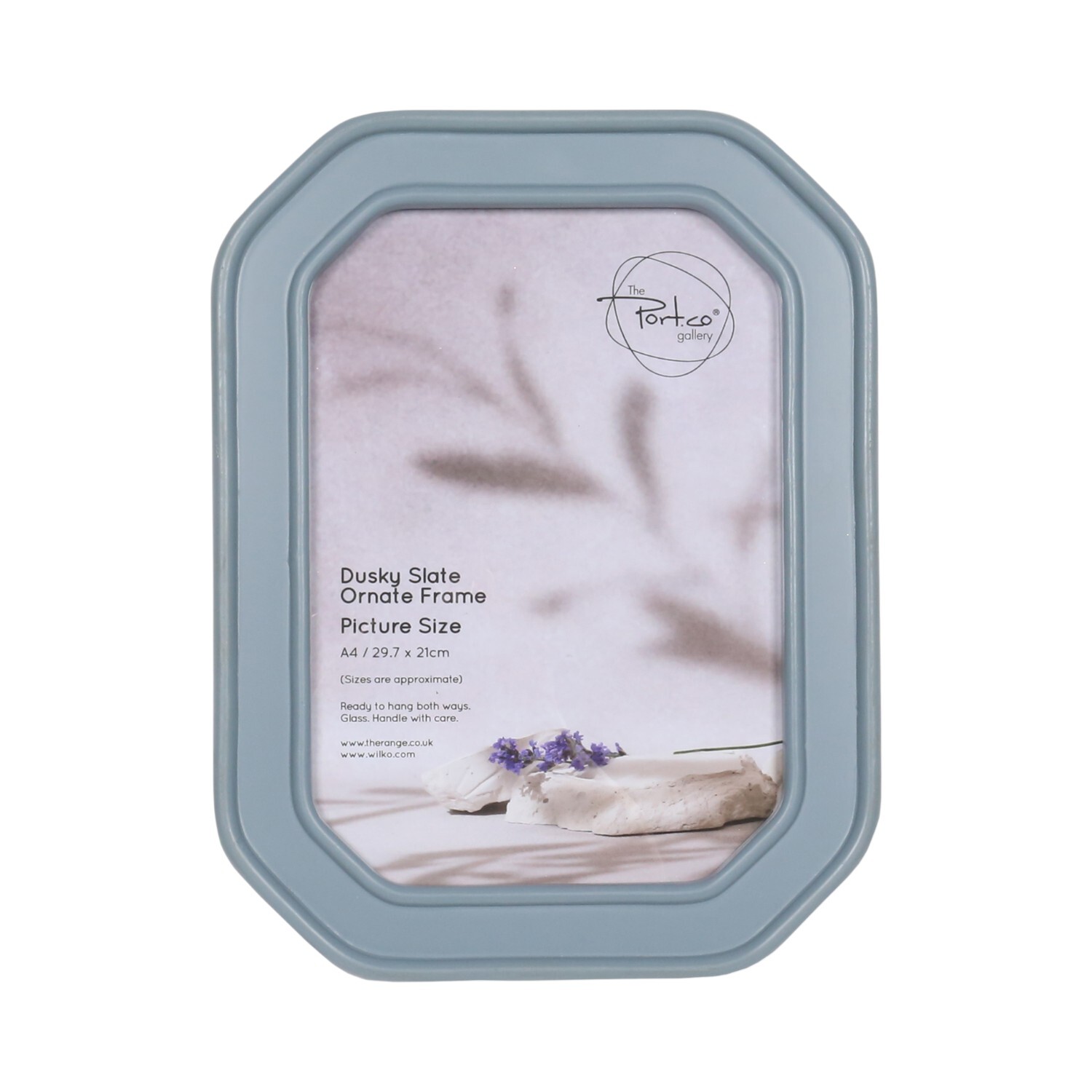 Ornate Photo Frame Dusky Slate A4 Image 1