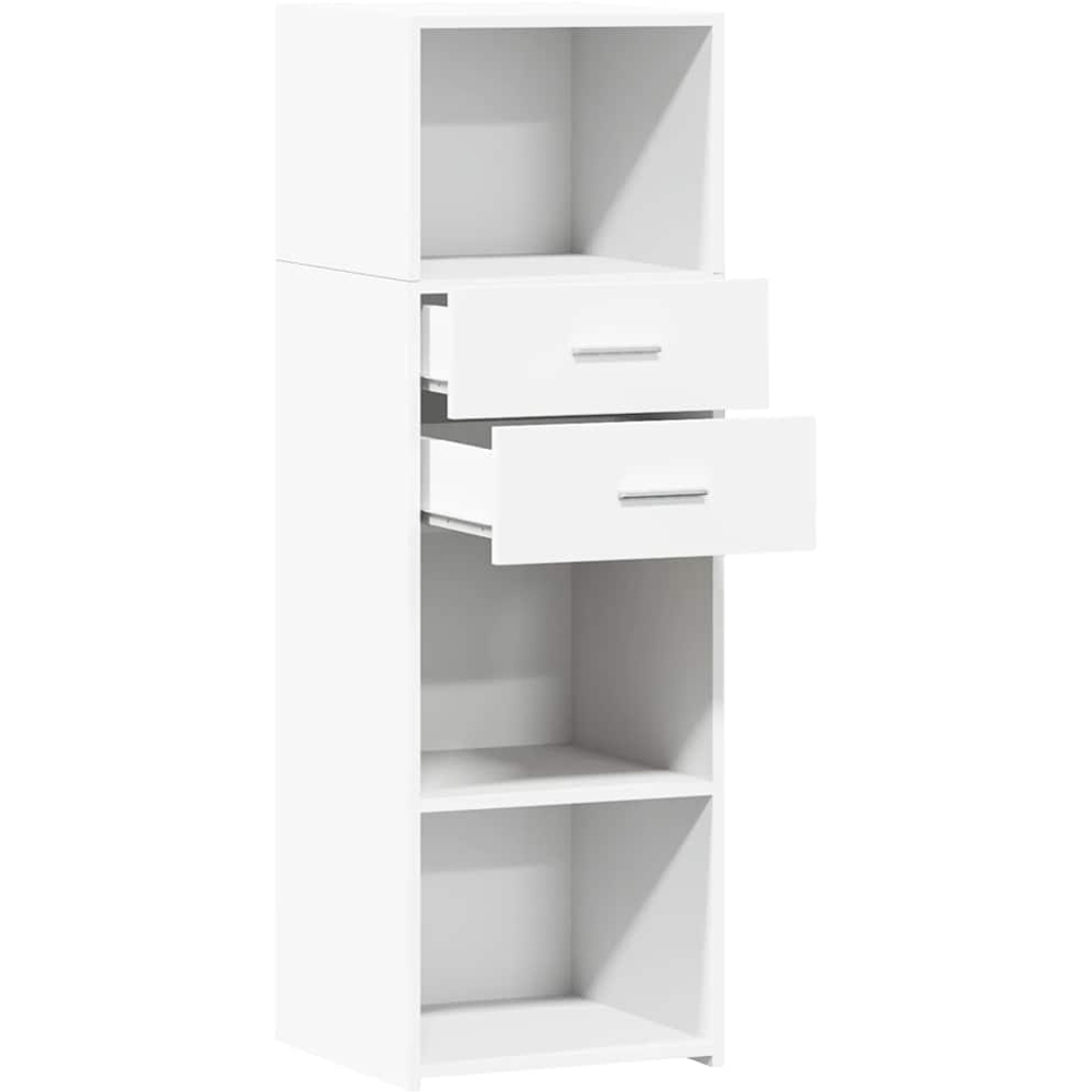 vidaXL 2 Drawer 3 Shelf White Highboard Image 7