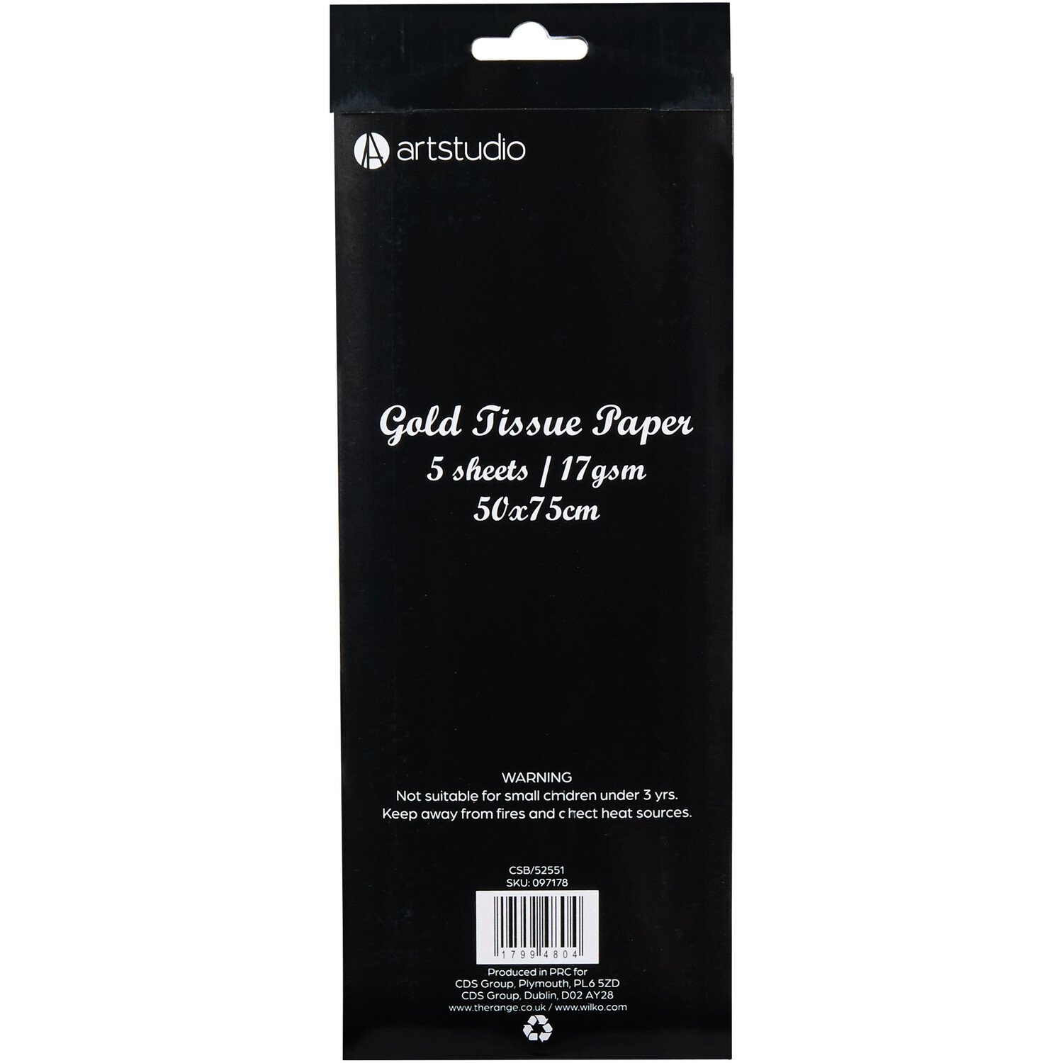 Art Studio Tissue Paper - Gold Image 2