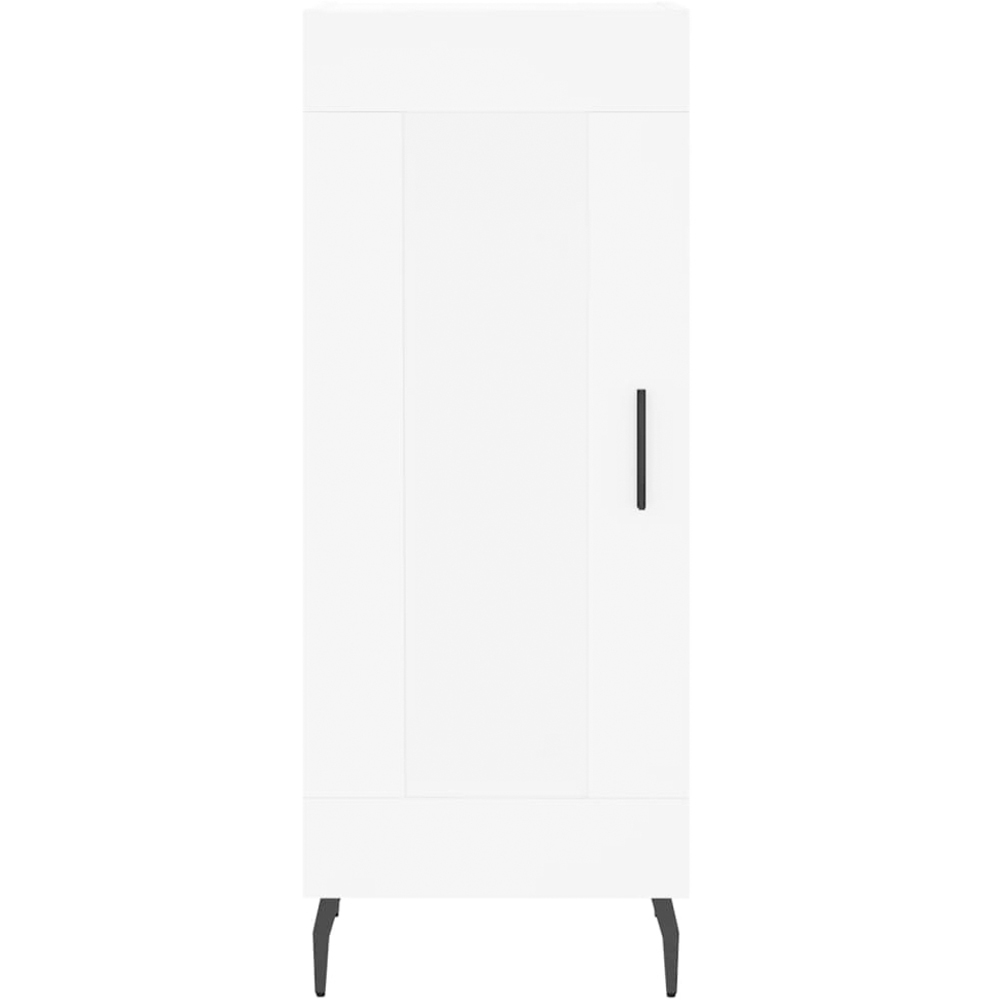 vidaXL 2 Door 6 Shelf White Tall Highboard with Metal Legs Image 6