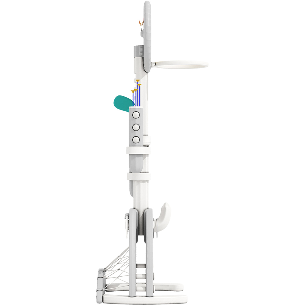 Living and Home White 6 in 1 Toddler Basketball Stand Set Image 2