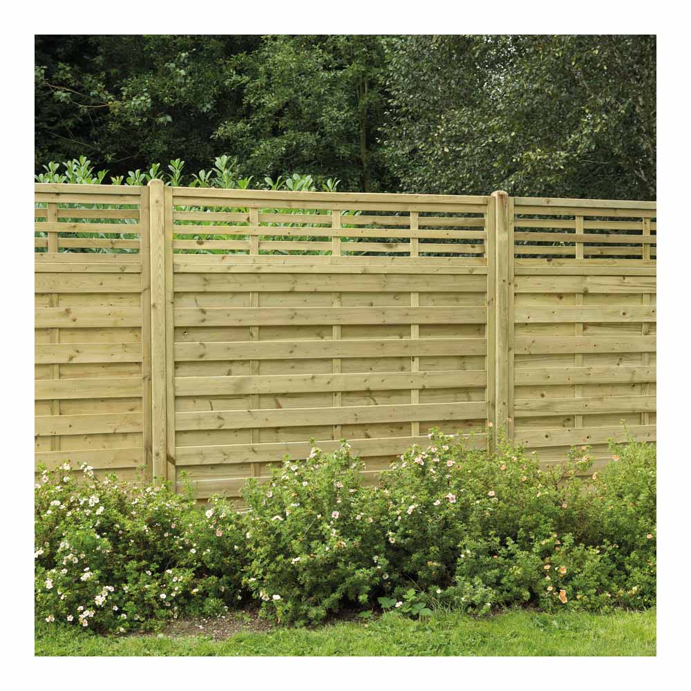 Forest Garden Kyoto Pressure Treated Fence Panel 6 x 6ft 6 Pack Image 6