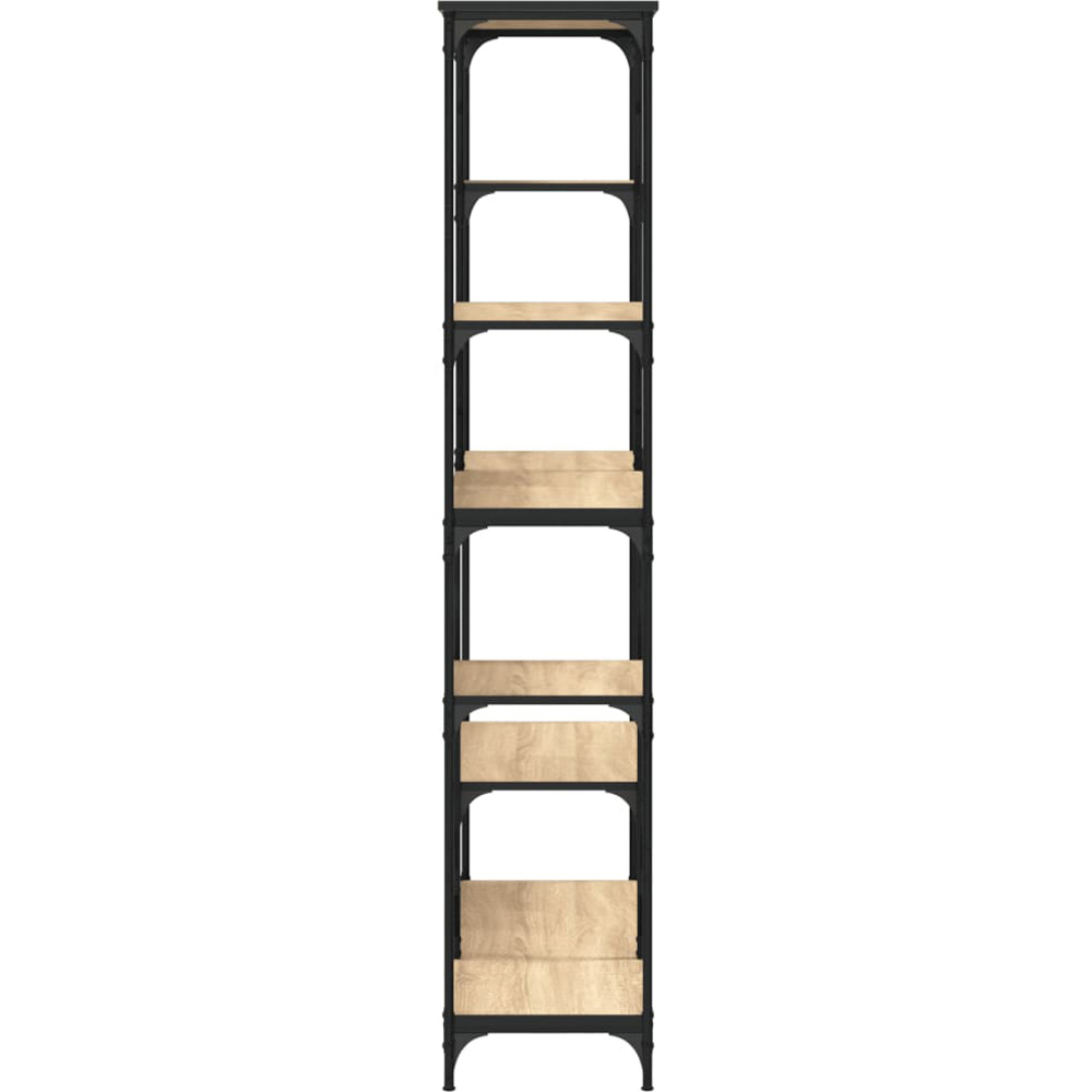 vidaXL 6 Shelf Sonoma Oak Wooden Bookcase Image 4