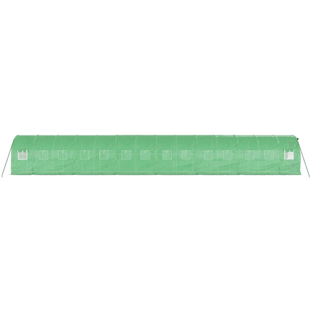 vidaXL Green Polyethylene Galvanised Steel Frame 45.9 x 6.5ft Greenhouse Image 4