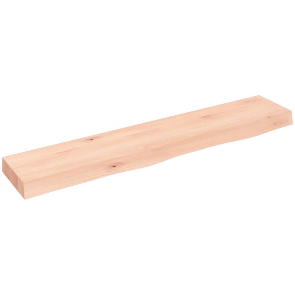 vidaXL 100cm Natural Brown Floating Wall Shelf Image 1