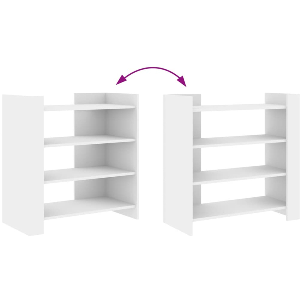 vidaXL 4 Shelf White Sideboard Image 7