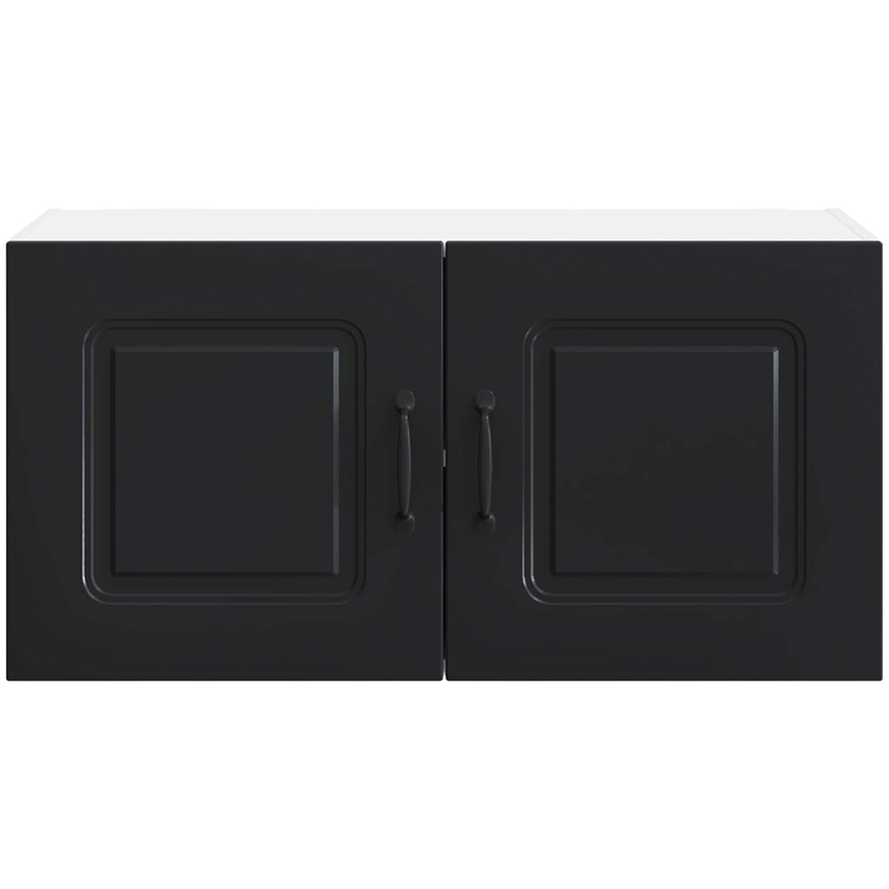 vidaXL Kalmar 2 Door Black Wall Kitchen Cabinet Image 4