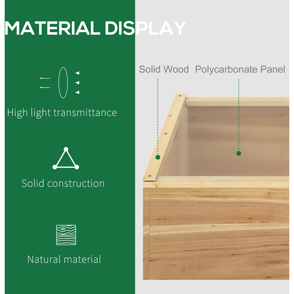 Outsunny Natural Polycarbonate Garden Greenhouse Image 6