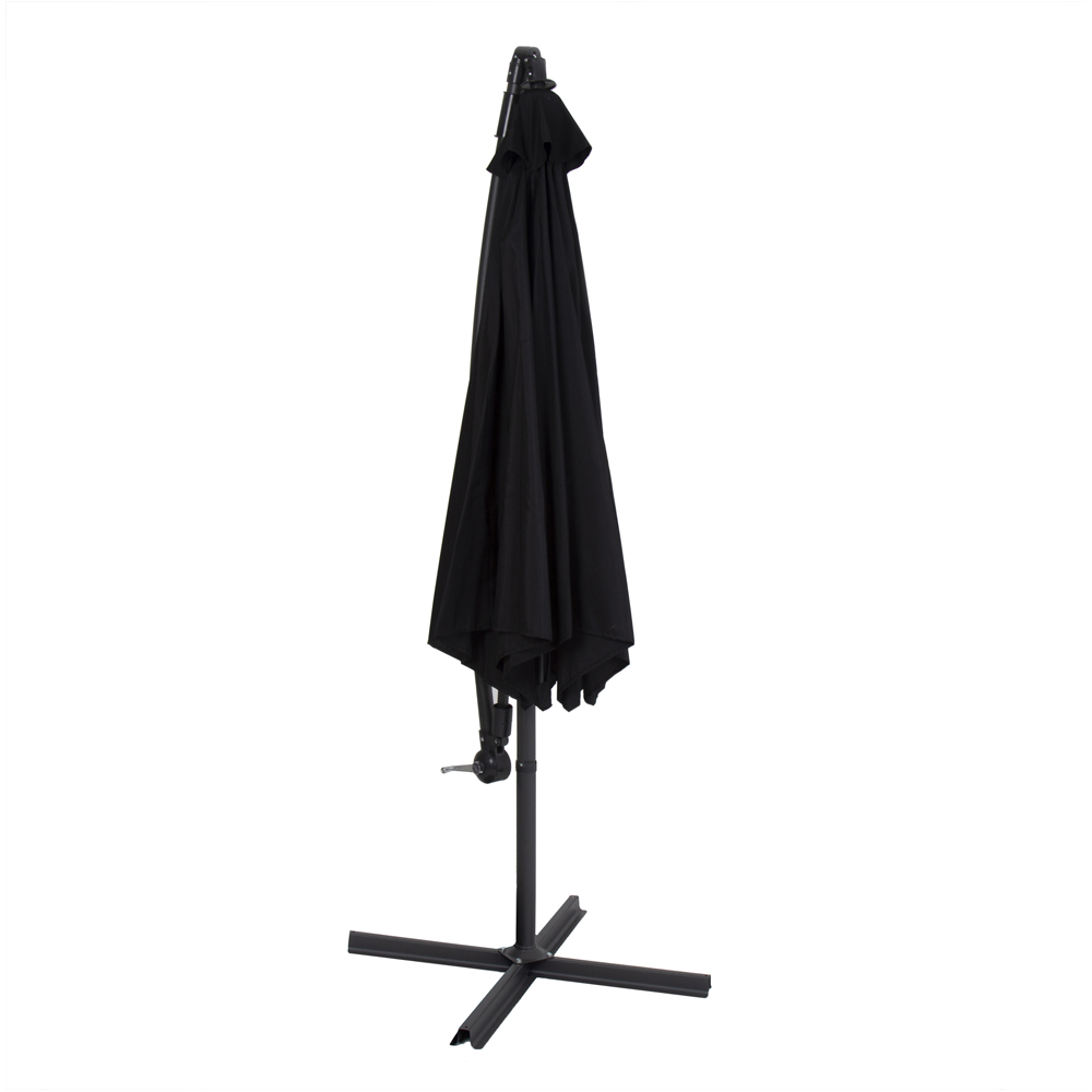 Charles Bentley Black Hanging Cantilever Parasol 3m Image 5