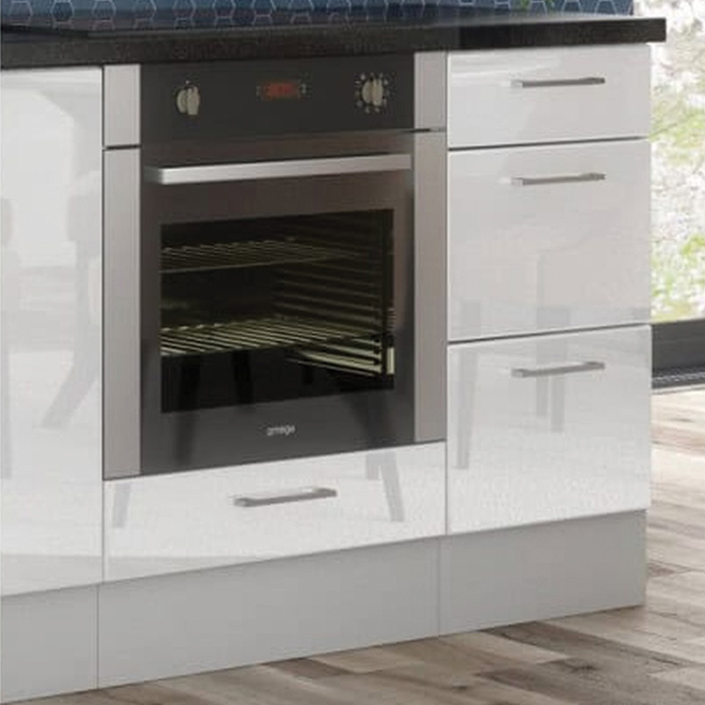 Impact Furniture Ella White High Gloss Kitchen Oven Housing Unit 600mm Image 1