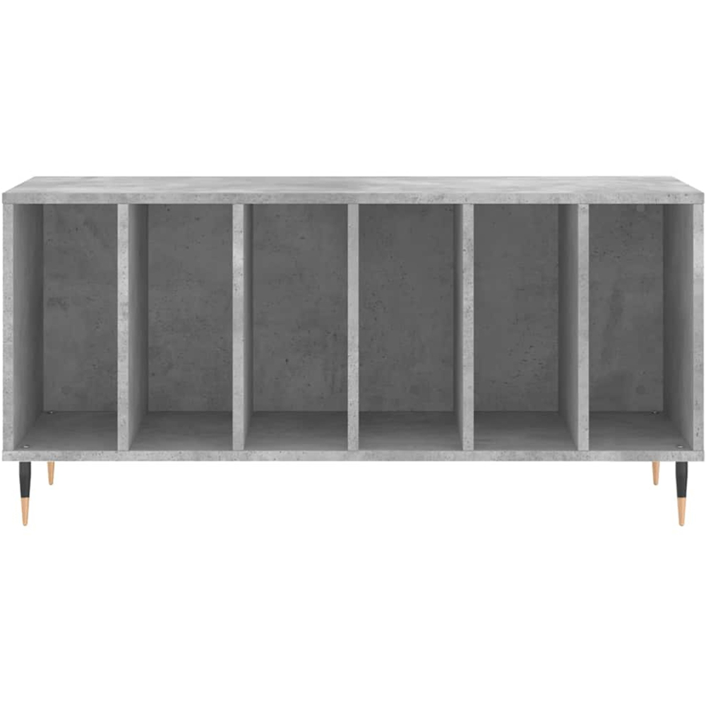 vidaXL 6 Shelf Concrete Grey Record Cabinet Image 4