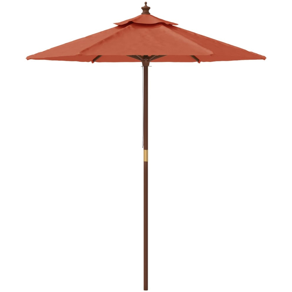 vidaXL Brown Garden Parasol 2.3 x 1.9m Image 3