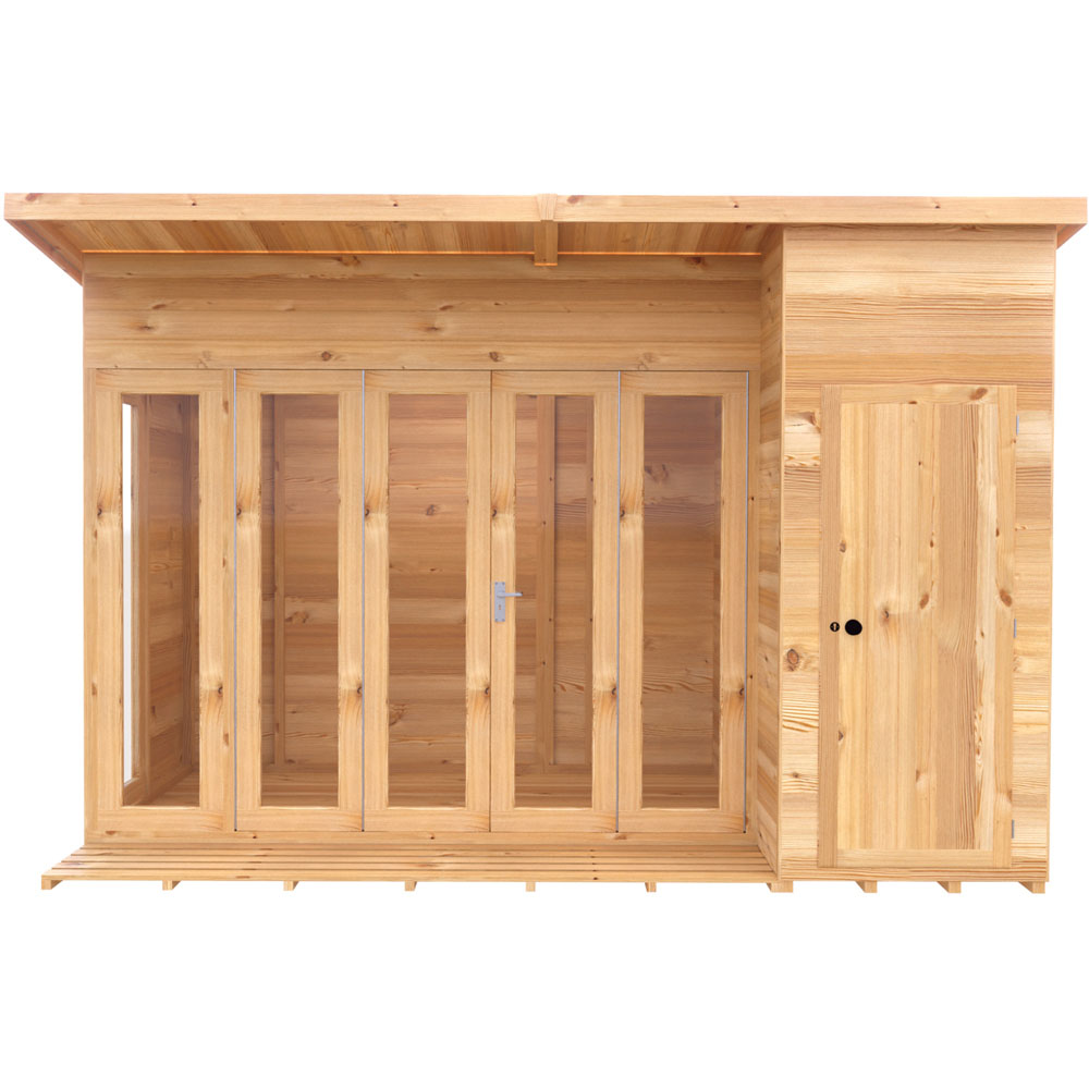 Shire Aster 12 x 8ft Shiplap Right Hand Storage Pent Summerhouse Image 4