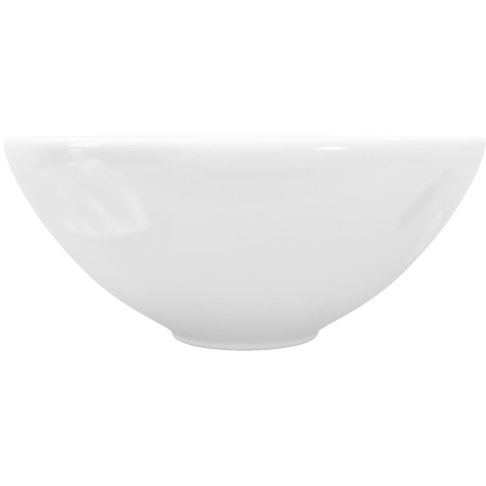 vidaXL White Ceramic Round Bathroom Sink Basin 140 x 325mm Image 2