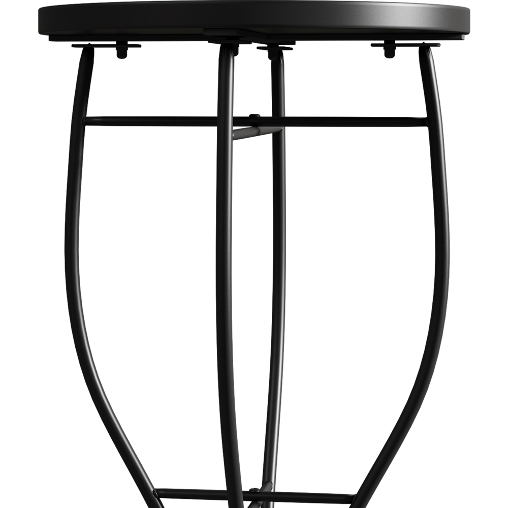 Living and Home White Mosaic Round Garden Accent Side Table Image 6