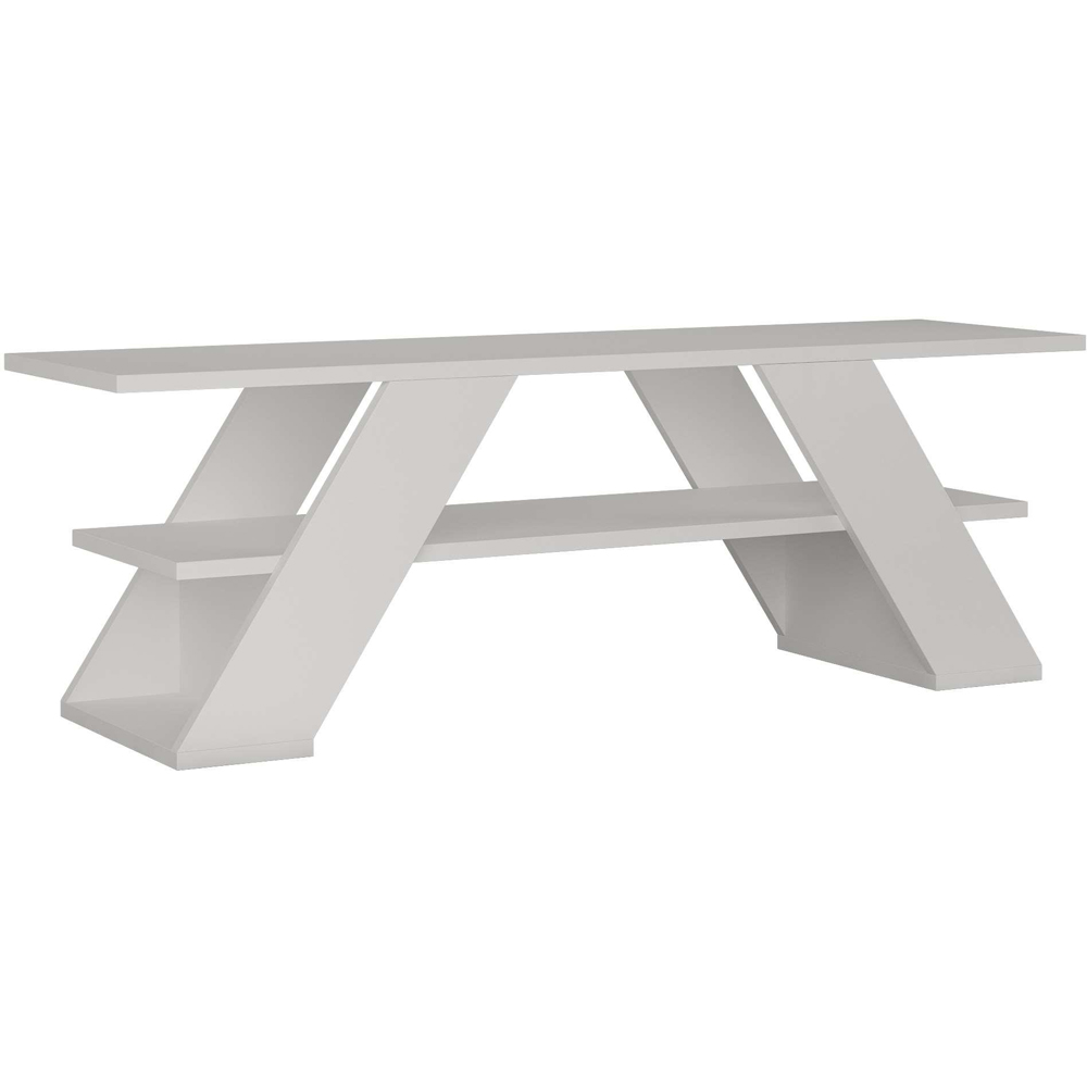 Decortie Farfalla Single Shelf White Modern TV Unit Image 2