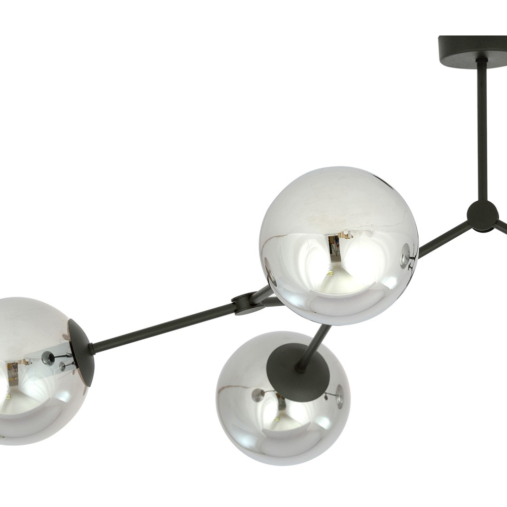 Emibig Space 6 Light Graphite Shade Black E14 Ceiling Light Image 4