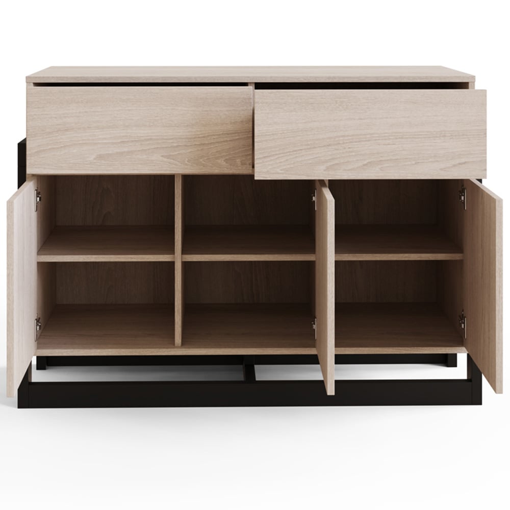 GFW Taite 3 Door 2 Drawer Oak Sideboard Image 6