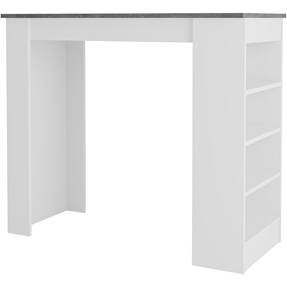 Decortie Swallow 4 Shelf Retro Grey Bar Table Image 2