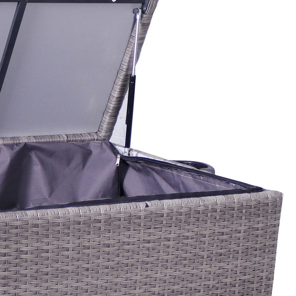 Royalcraft 826L Charcoal Rattan Weave Cushion Storage Box Image 4